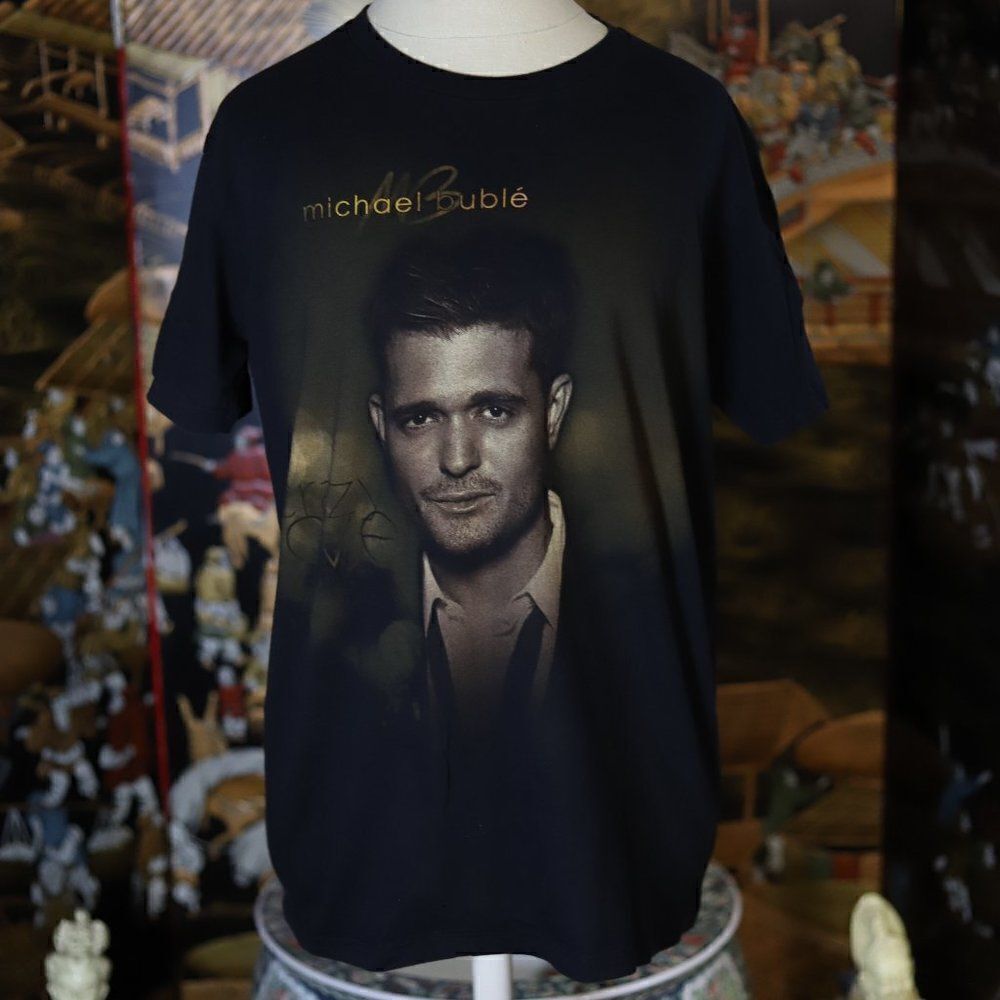 Large Michael Buble Black Band Tee T-shirt
